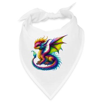 Drache - Bandana - Weiß - Vorne