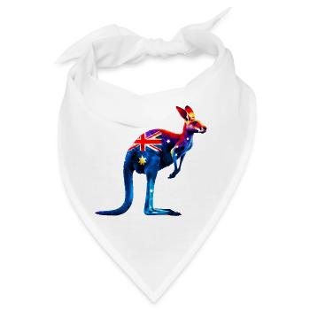 Känguru - Bandana - Weiß - Vorne
