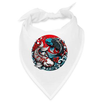 Koi-Karpfen - Bandana - Weiß - Vorne
