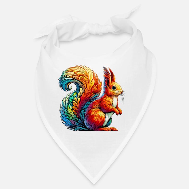 Eichhörnchen - Bandana - Weiß