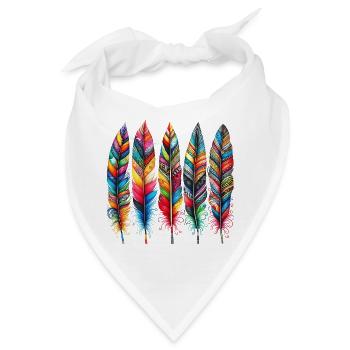 Feder - Bandana - Weiß - Vorne