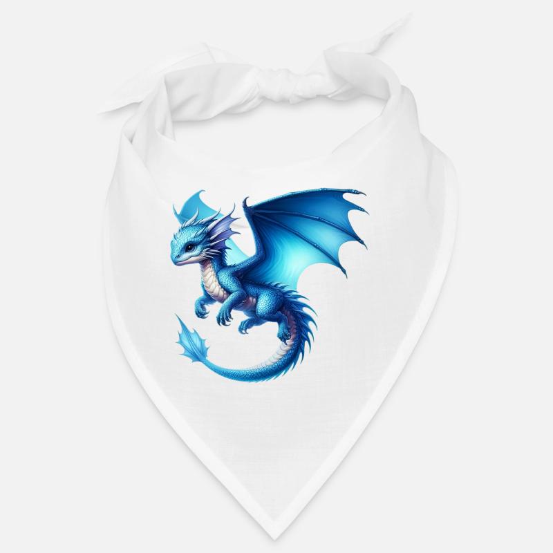 Drache - Bandana - Weiß