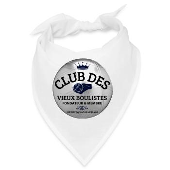 Pétanque, Pétanque-Fan, Bowler - Bandana - Weiß - Vorne