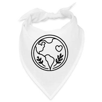 Liebe zur Erde für die Zukunft - Bandana - Weiß - Vorne