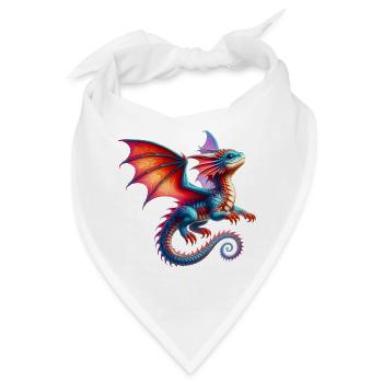 Drache - Bandana - Weiß - Vorne
