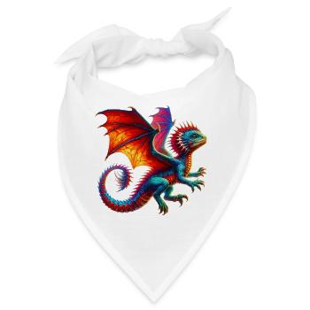 Drache - Bandana - Weiß - Vorne