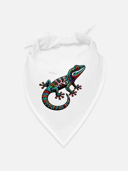 Gecko - Bandana - Weiß