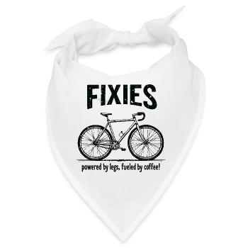 Fixies Fahrrad Tasche Tasse Fueled by Coffee - Bandana - Weiß - Vorne