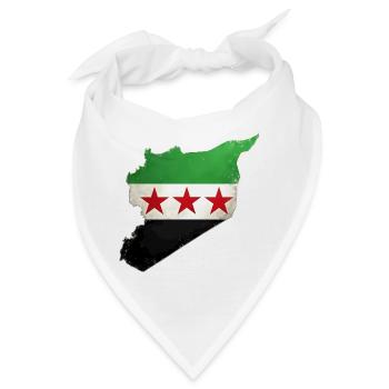 Freies Syrien Flagge - Bandana - Weiß - Vorne