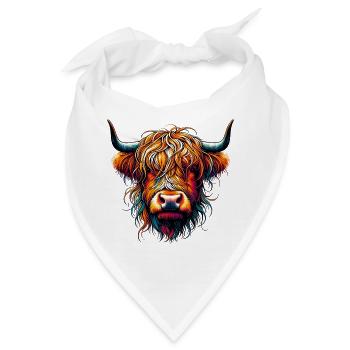 Schottische Hochlandkuh - Bandana - Weiß - Vorne