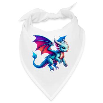 Drache - Bandana - Weiß - Vorne
