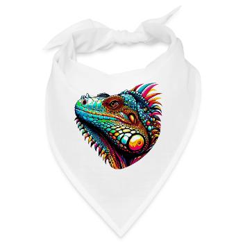 Leguan - Bandana - Weiß - Vorne