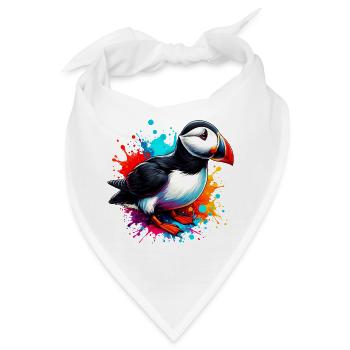 Papageitaucher - Bandana - Weiß - Vorne