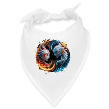 Elementare Harmonie, Yin und Yang der Natur. - Bandana - Weiß - Vorne