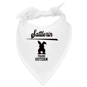 Sattlerin Frohe Ostern Oster Outfit Sattler Frauen - Bandana - Weiß - Vorne