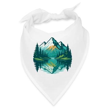 Alpine Reflexion - Bandana - Weiß - Vorne