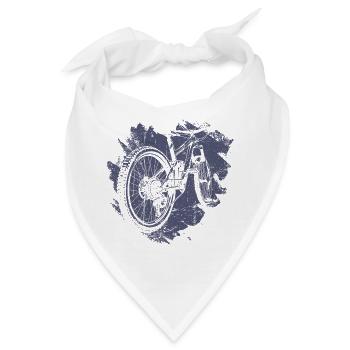 Retro Fahrrad Getriebe Illustration - Bandana - Weiß - Vorne