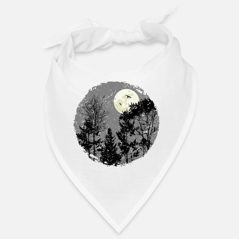 Hallowing Night Forest Scene Bandana