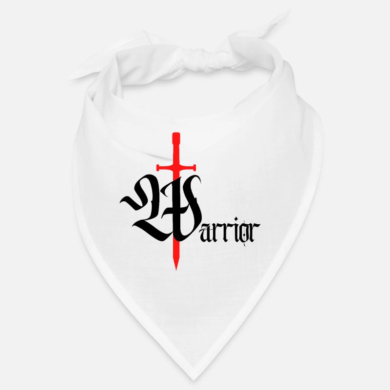 Gothic Krieger Design mit Schwert schwarzer Text Bandana