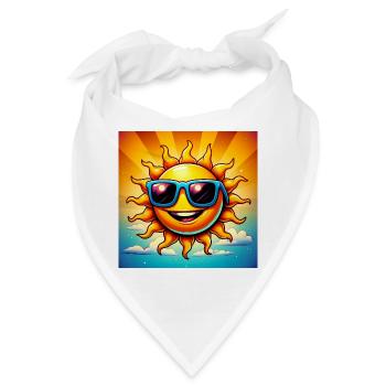 Sonne - Bandana - Weiß - Vorne