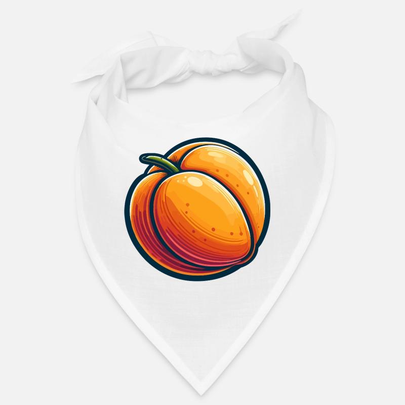 Bunte und dynamische illustrierte Aprikose Bandana