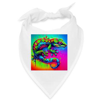 Gecko - Bandana - Weiß - Vorne