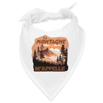Der Berg ruft mich Natur und Wandern Geschenk - Bandana - Weiß - Vorne