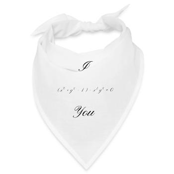 Mathematische Formel mit Herzmotiv - Bandana - Weiß - Vorne