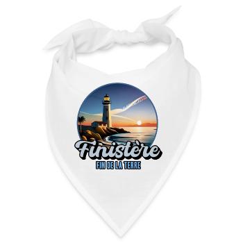 Finistère Bretagne Bretonische Leuchttürme Stolz - Bandana - Weiß - Vorne