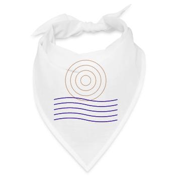 Geometrische Linien und Kreise Design - Bandana - Weiß - Vorne