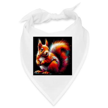 Eichhörnchen - Bandana - Weiß - Vorne
