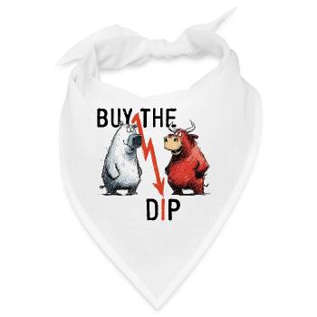 BUY THE DIP – Wenn andere zittern, wird gekauft! - Bandana - Weiß - Vorne