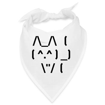Süße Katze ASCII - Bandana - Weiß - Vorne