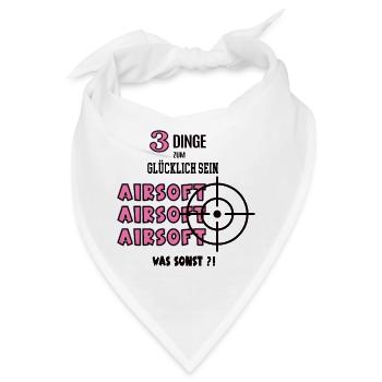 Airsoft Was Sonst Spiel Airsofterin Spielerin - Bandana - Weiß - Vorne