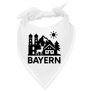 bayern wahrzeichen bundesland - Bandana - Weiß - Vorne