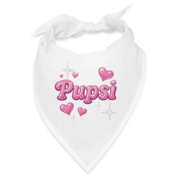 pupsi / y2k Spitzname design - Bandana - Weiß - Vorne