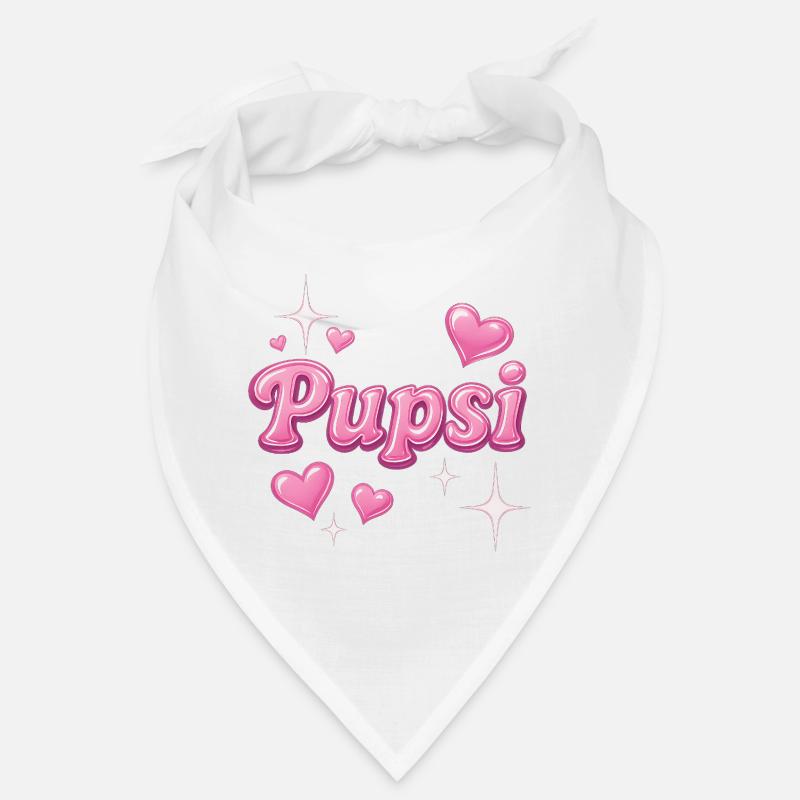 pupsi / y2k Spitzname design - Bandana - Weiß