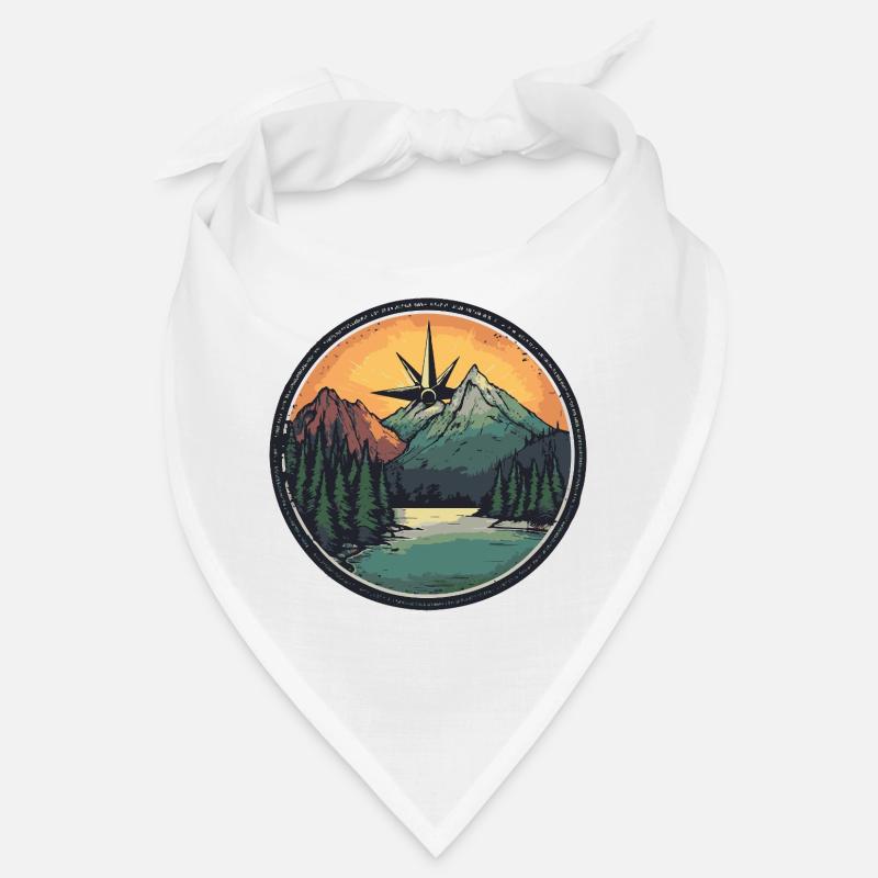 Berge Kompass Bandana