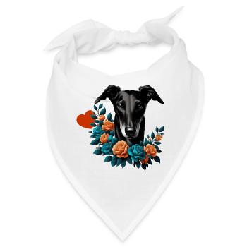 Galgo Blackbeauty Nr01 - Bandana - Weiß - Vorne
