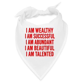 Du bist erstaunlich - Affirmationen - Bandana - Weiß - Vorne