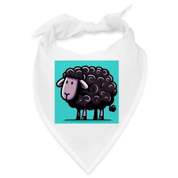 Schwarzes Schaf - Bandana - Weiß - Vorne