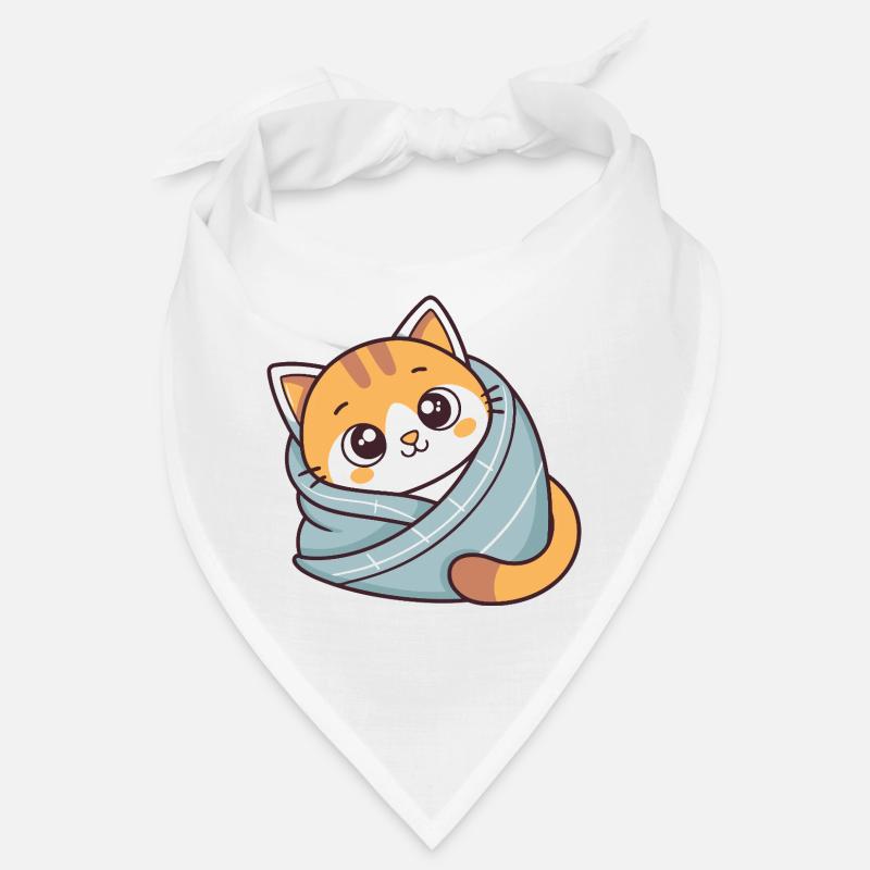 Chaton doux echarpe bleue Bandana