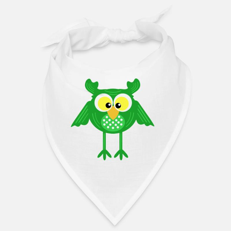 Grüne Eule mit langen Beinen Bandana