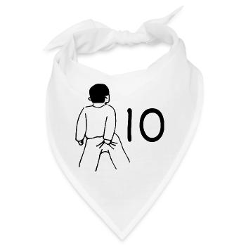 10. Geburtstag - 10 Jahre Alt - Bandana - Weiß - Vorne