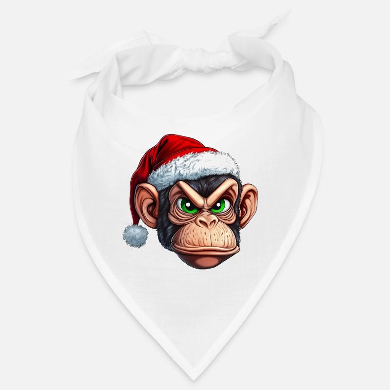 Affe mit Weihnachtsmütze :) Bandana