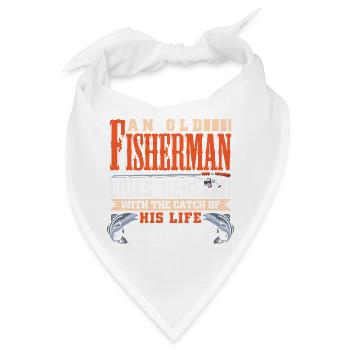 Angler Fischer Angeln Sportfischer - Bandana - Weiß - Vorne