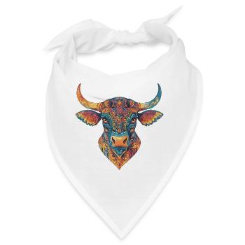 Bulle Rind Bunt - Bandana - Weiß - Vorne