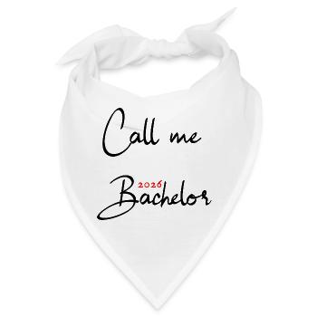 Bachelor Sponsion 2026 Abschluss Promotion  - Bandana - Weiß - Vorne