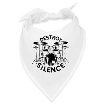 Destroy Silence Drummer - Bandana - Weiß - Vorne