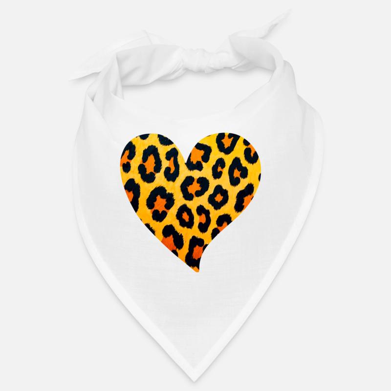 Leopard Herz Muster Bandana